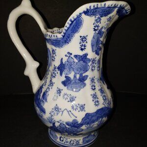 Beautiful Vintage China Blue for Seymour Mann Blue & White Water Pitcher